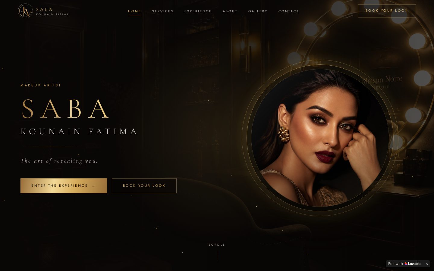 Screenshot of the Makeover website